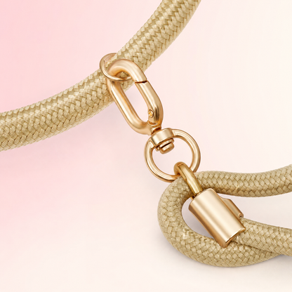 Matte gold swivel clasp, spring ring and cord slider